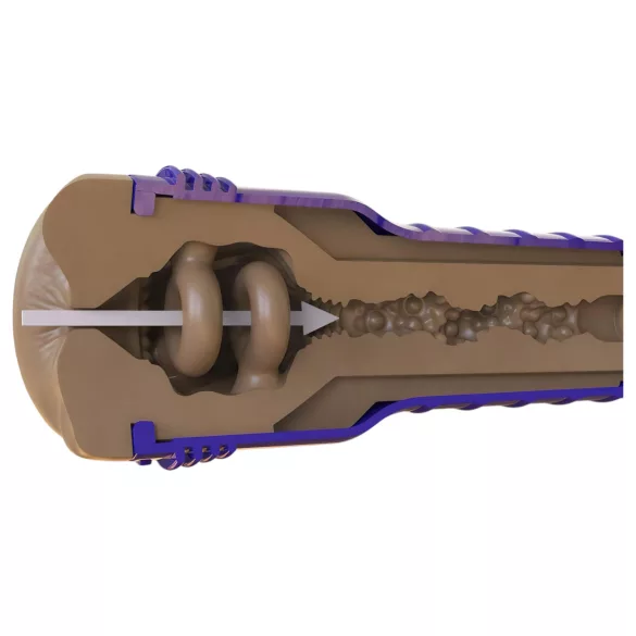 Fleshlight Boost Blast - realistický anál masturbátor - hnedý