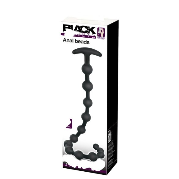 Black Velvets - análny dildó s guľôčkami - čierny