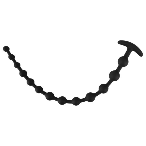 Black Velvets - análny dildó s guľôčkami - čierny