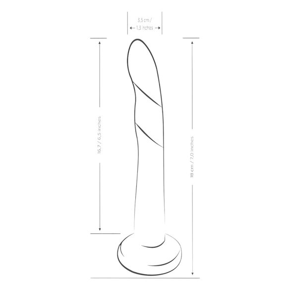 ROMP Dizi - silikónový ohybný dildo - ružovo-oranžový