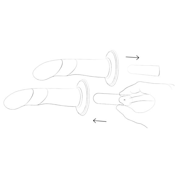 ROMP Piccolo - pružný silikónový dildo (modro-fialový)