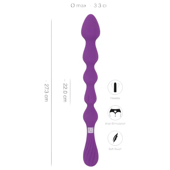 You2Toys - Guľatý, flexibilný anál dildo - (fialová)