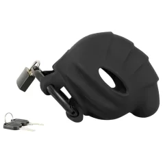 Black Velvets - klietka na penis a semenníky - čierna