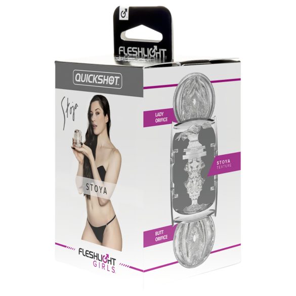 Fleshlight Quickshot Stoya - cestovný masturbátor (priehľadný)