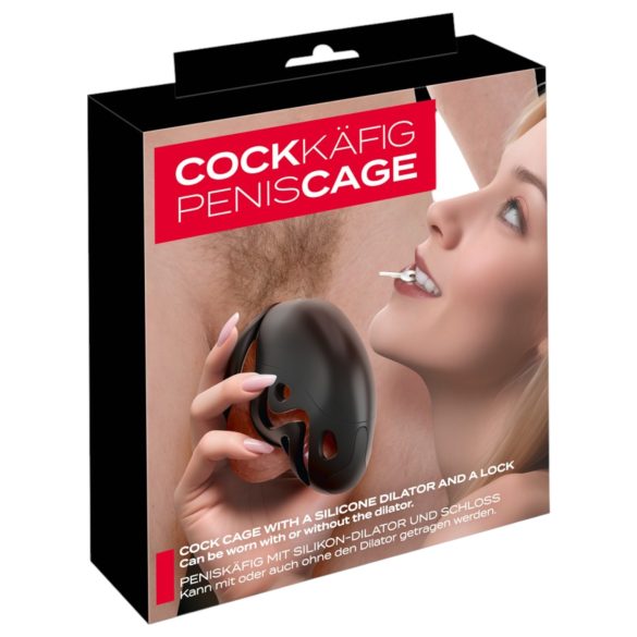 You2Toys - klietka na penis s plugom (čierna)