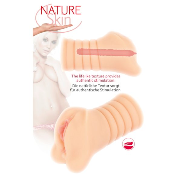 Nature Skin - realistická vagína masturbátor - prírodná farba