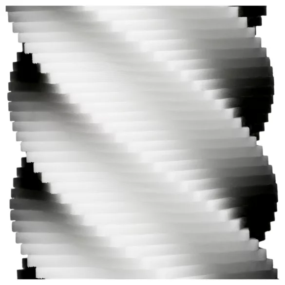 TENGA 3Dx Spiral - masturbátor so špirálovým vzorom (biely)