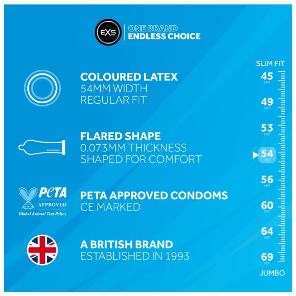 EXS - kondóm - latex čierny - 12 ks