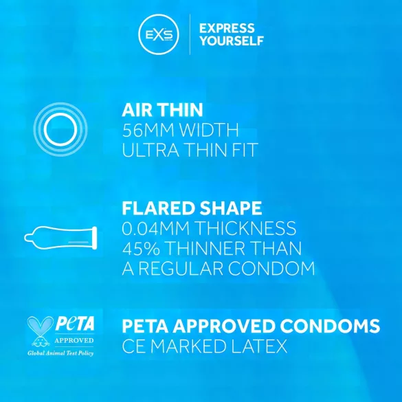 EXS - ultra tenké kondómy - latex - 12 ks