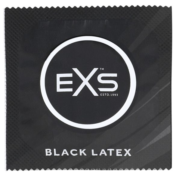 EXS Black - latex kondóm - čierny - 100 ks