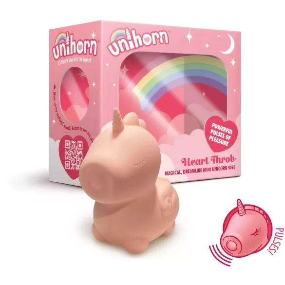 Unihorn Heart Throb - vibrátor na klitoris - akumulátorový - ružový