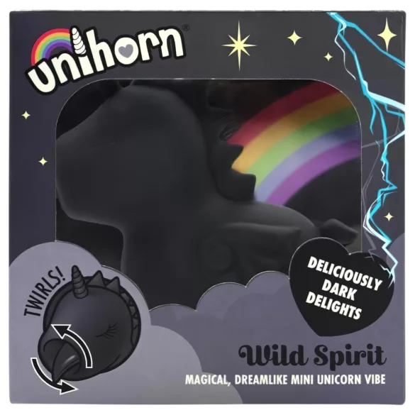 Unihorn Wild Spirit - vibrátor na klitoris - dobíjací - čierny