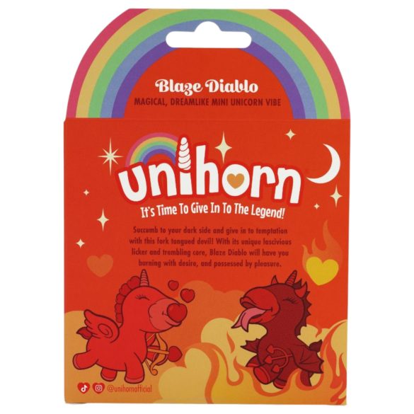 Unihorn Blaze Diablo - vibračný stimulátor klitorisu - nabíjateľný - červený
