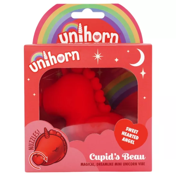 Unihorn Cupid's Beau - vibrátor na klitoris - dobíjateľný - červený
