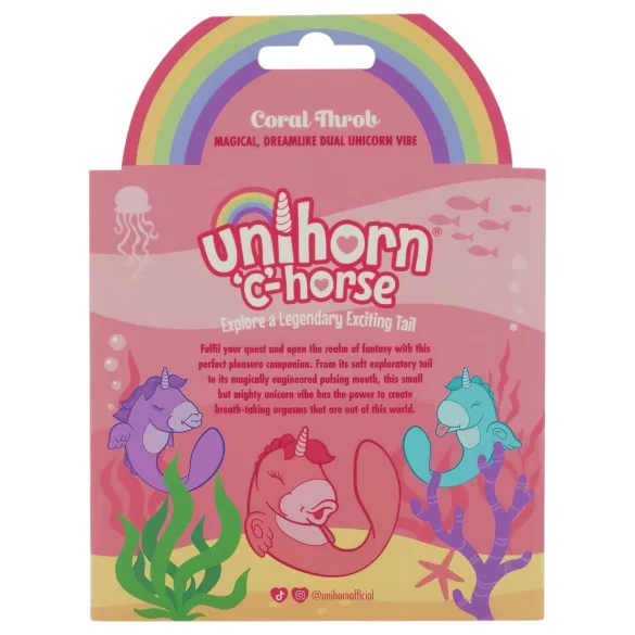 Unihorn C-Horse - vibrátor na stimuláciu bodu G a klitorisu (korálový)