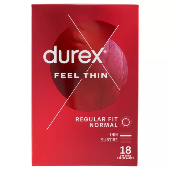 Durex - kondómy Feel Thin - extra tenké pre prirodzený pocit - 18 ks