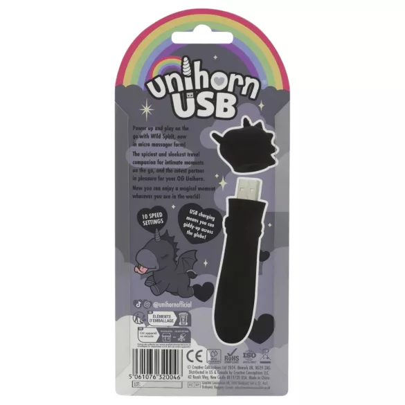 Unihorn Wild Spirit - akumulátorový minivibrátor (čierny)