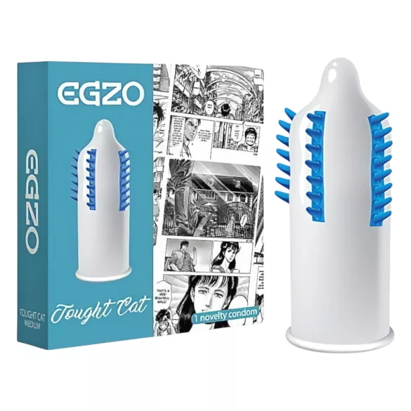 Egzo Tough Cat - kondóm s nopkami a štetinkami - 1 kus