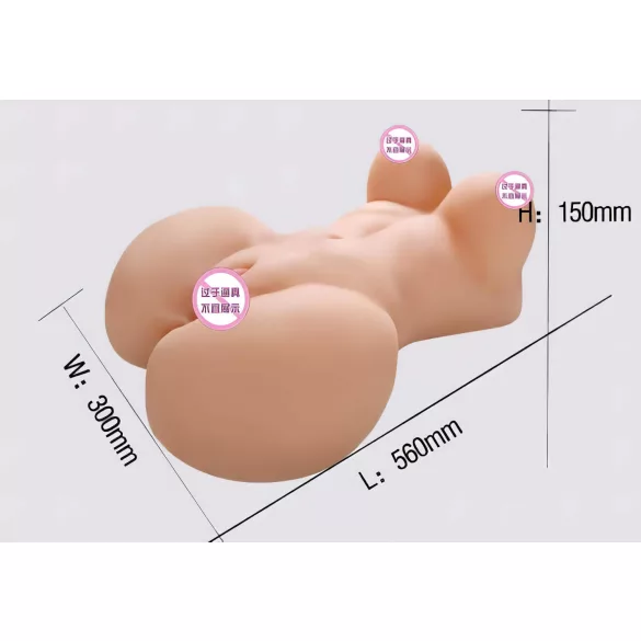 Lonely Fuck Me Silly - ženský torzo masturbátor - realistický - natur