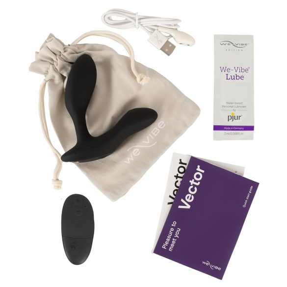 We-Vibe Vector+ - análny vibrátor s aplikáciou - dobíjací - čierny