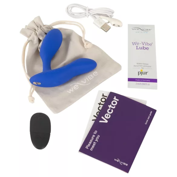 We-Vibe Vector+ - análny vibrátor s aplikáciou - dobíjateľný - modrý