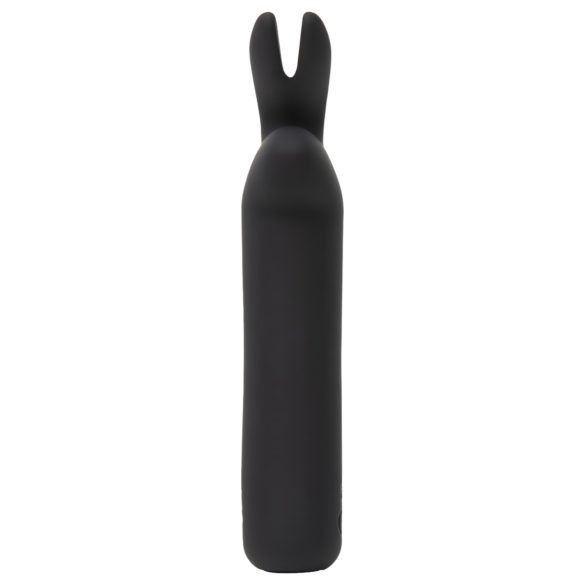 Happyrabbit - mini vibrátor s uškami - dobíjací - čierny
