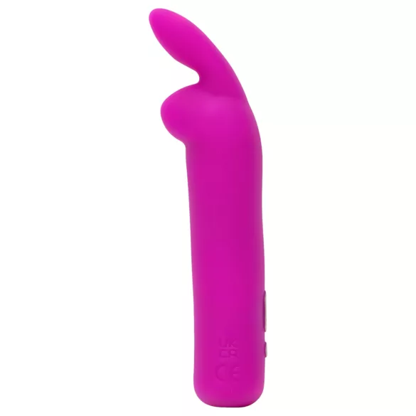 Happyrabbit - mini vibrátor s králikom - dobíjací - fialový