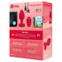 b-vibe srdce - nabíjateľný, rádiový análny vibrátor (červený)