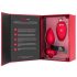 b-vibe srdce - nabíjateľný, rádiový análny vibrátor (červený)