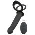 Pripínací análny vibrátor (čierny) Black Velvet Double F