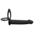 Pripínací análny vibrátor (čierny) Black Velvet Double F