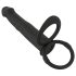 Pripínací análny vibrátor (čierny) Black Velvet Double F