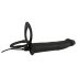 Pripínací análny vibrátor (čierny) Black Velvet Double F