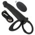 Pripínací análny vibrátor (čierny) Black Velvet Double F