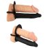 Pripínací análny vibrátor (čierny) Black Velvet Double F