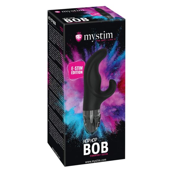 mystim Hop Hop Bob E-Stim - nabíjací elektro vibrátor (čierny)