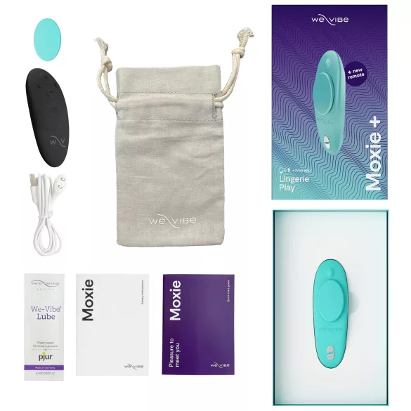 We-Vibe Moxie+ - rádiový, inteligentný klitorálny vibrátor (tyrkysový)