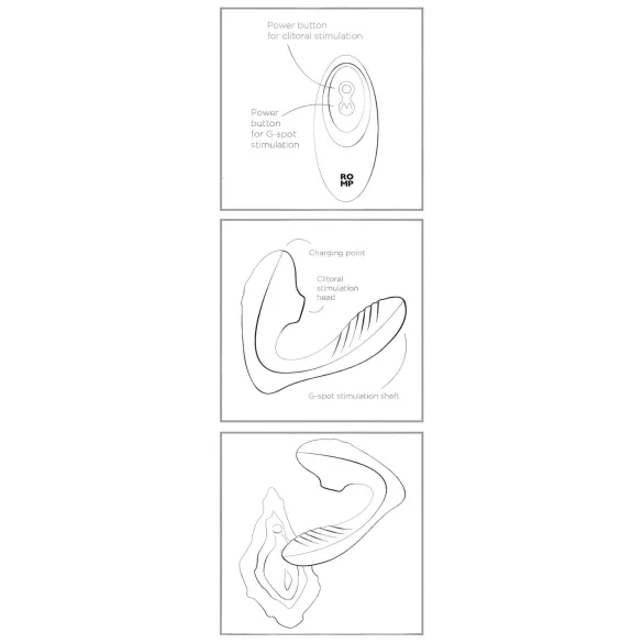 ROMP Reverb - vibrátor na G bod a klitoris - tlakové vlny a vibrácie - fialový