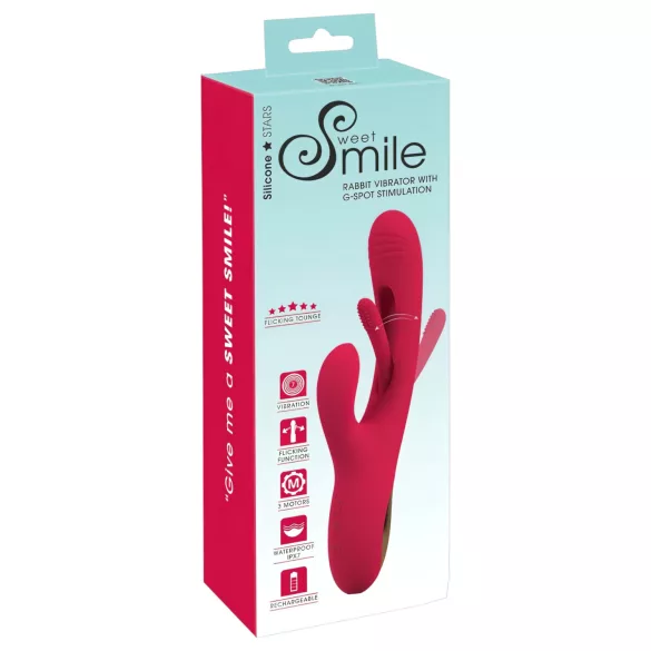 Smile - vibrátor na klitoris s jazýčkom - červený