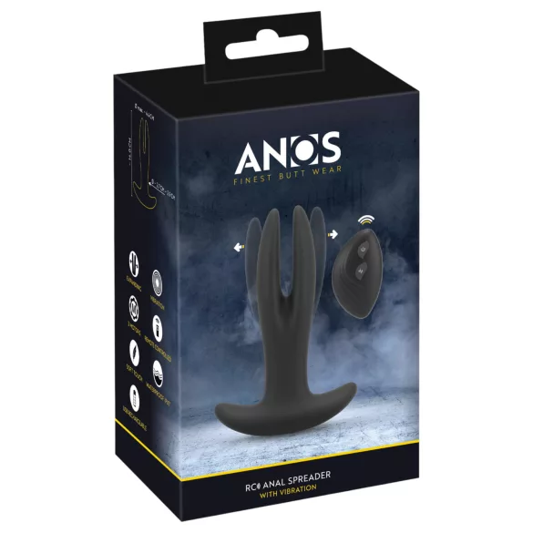 ANOS - dvojitý análny vibrátor (čierny)