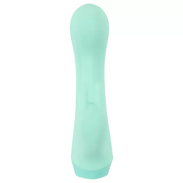 Cuties Mini 4 - akumulátorový, zajačikový vibrátor s klitorálnym ramienkom (zelený)