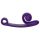 Snail Vibe Curve - 2v1 klitorisový stimulátor a vibrátor (fialový)
