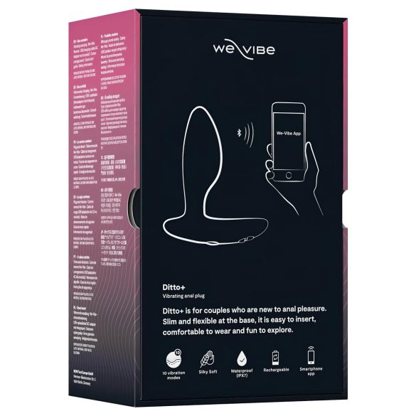 We-Vibe Ditto+ - análny vibrátor na diaľkové ovládanie - nabíjateľný - čierny