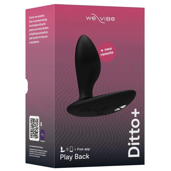 We-Vibe Ditto+ - análny vibrátor na diaľkové ovládanie - nabíjateľný - čierny