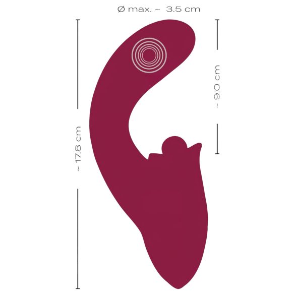 Javida - vibrátor s jazýčkom 3v1 - červený