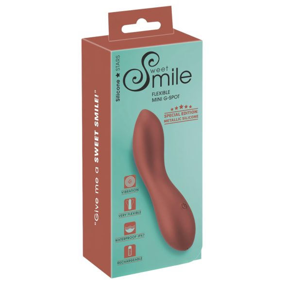 Smile - flexibilný mini G-bod vibrátor (bronz)