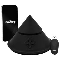   The Cowgirl Cone - prémiový sex stroj ovládaný aplikáciou - s 2 vymeniteľnými nadstavcami, 20 vibračnými režimami (čierny)