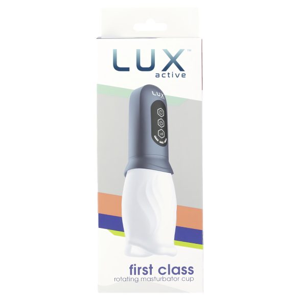 LUX Active First Class - automatický masturbátor s rotačnou hlavou - biely/sivý