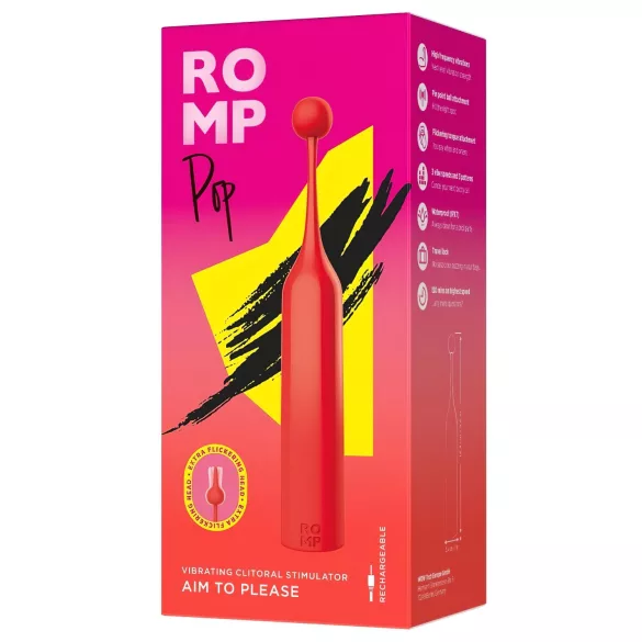 ROMP Pop - mini vibrátor na klitoris - červený