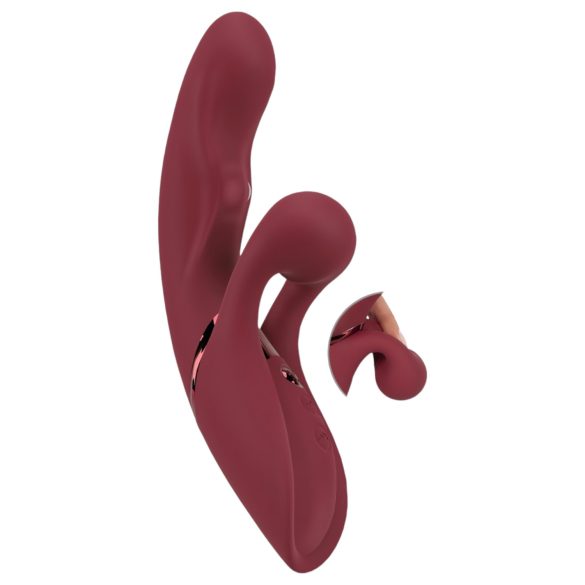 Javida 2 Funkcia Rabbit - nabíjateľný klitorisový vibrátor (červený)